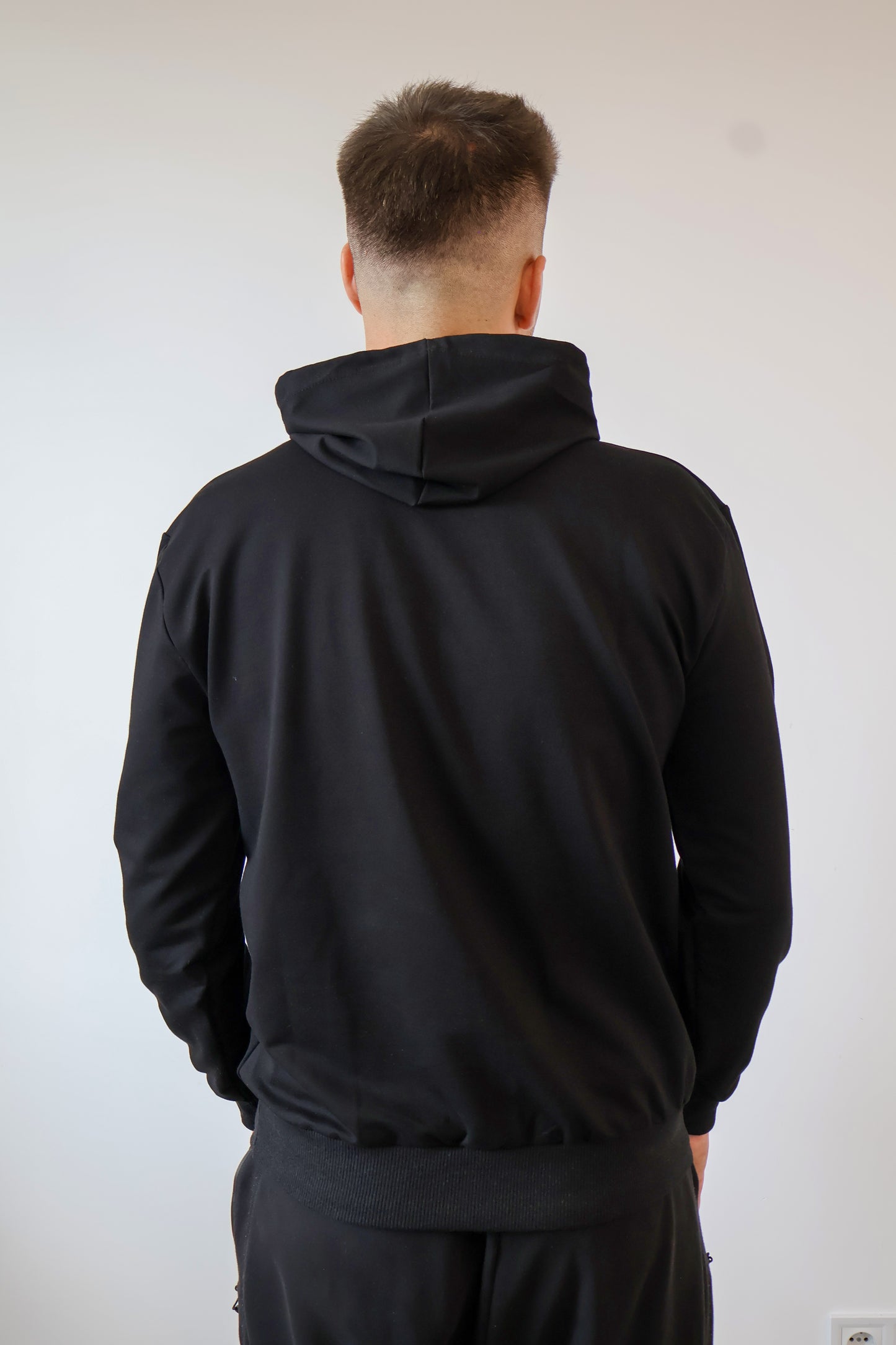 Hanorac Monocrom Unisex Negru