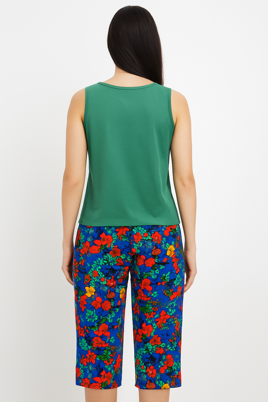 Pijama dame cu imprimeu floral