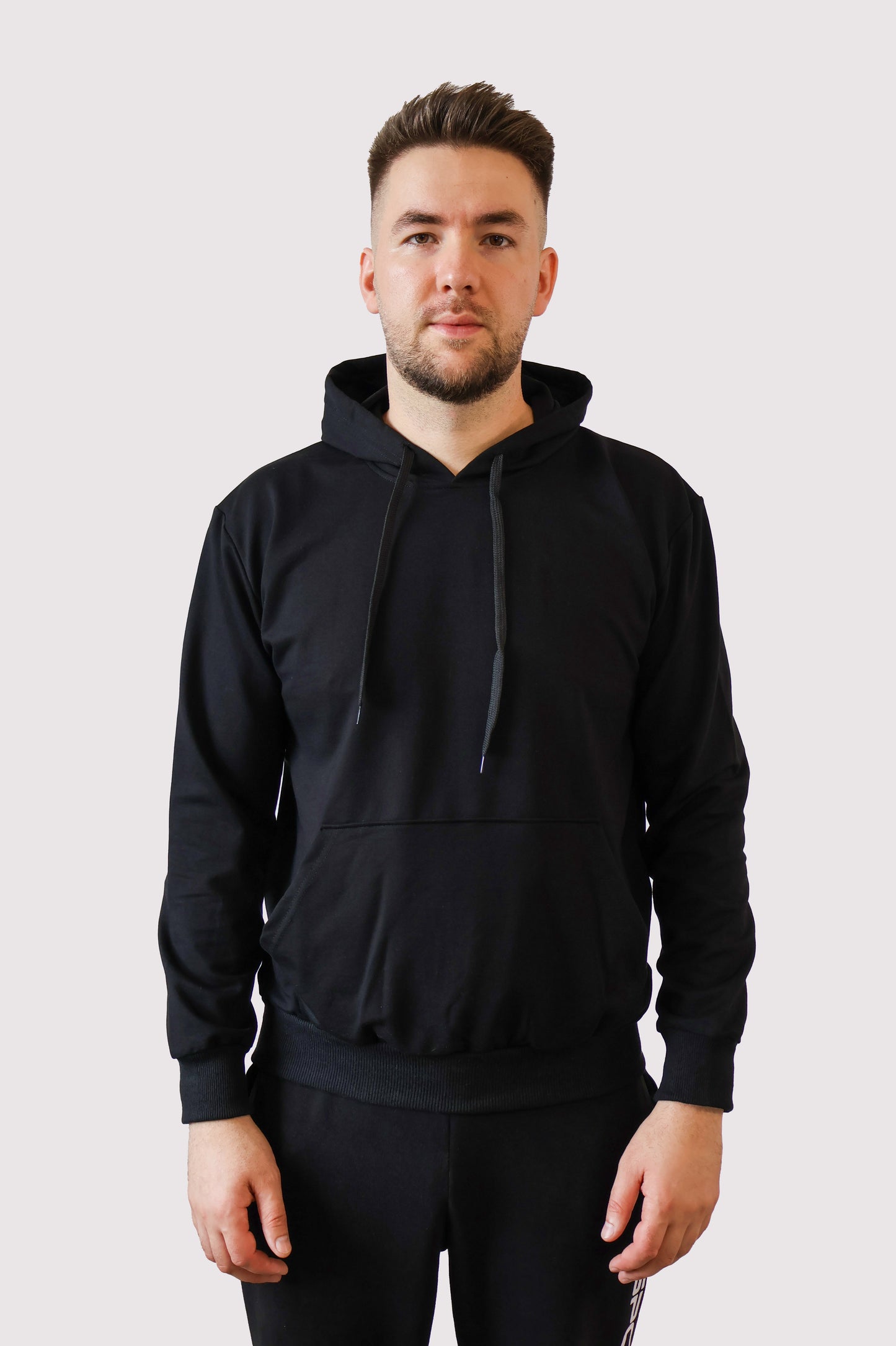Hanorac Monocrom Unisex Negru