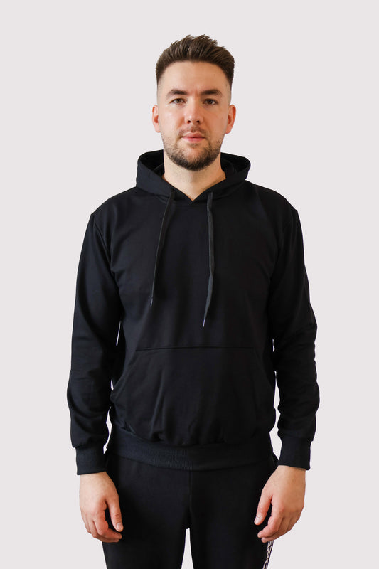 Hanorac Monocrom Unisex Negru