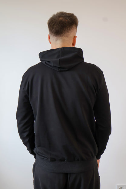 Hanorac Monocrom Unisex Negru
