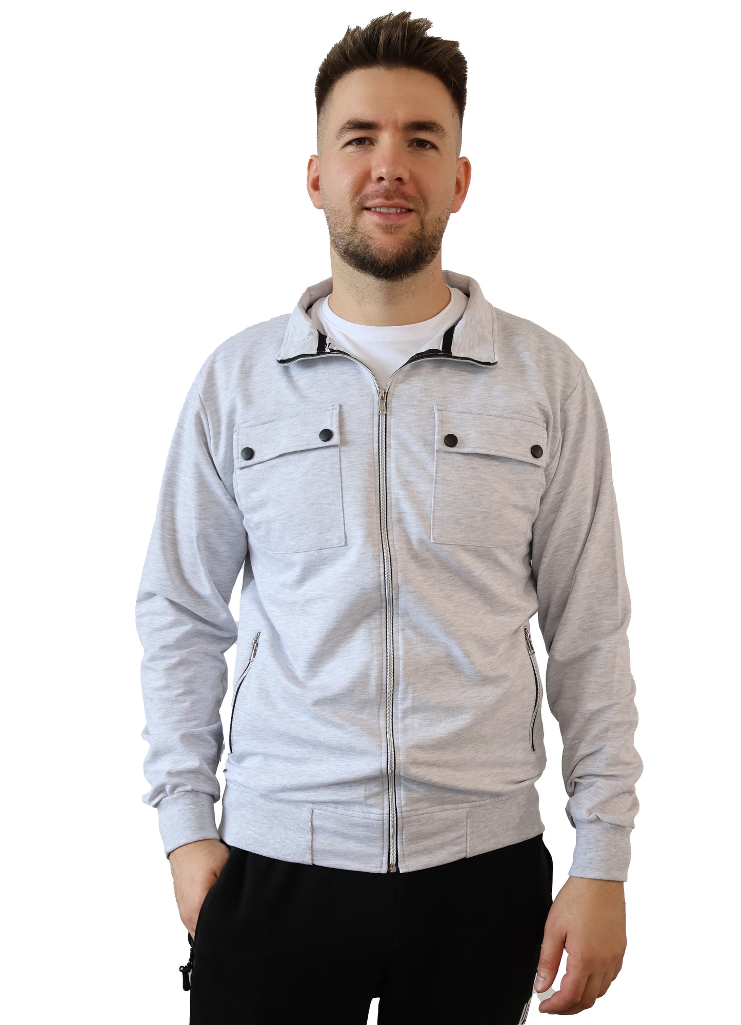 Hanorac tip jachetă smart-casual Gri