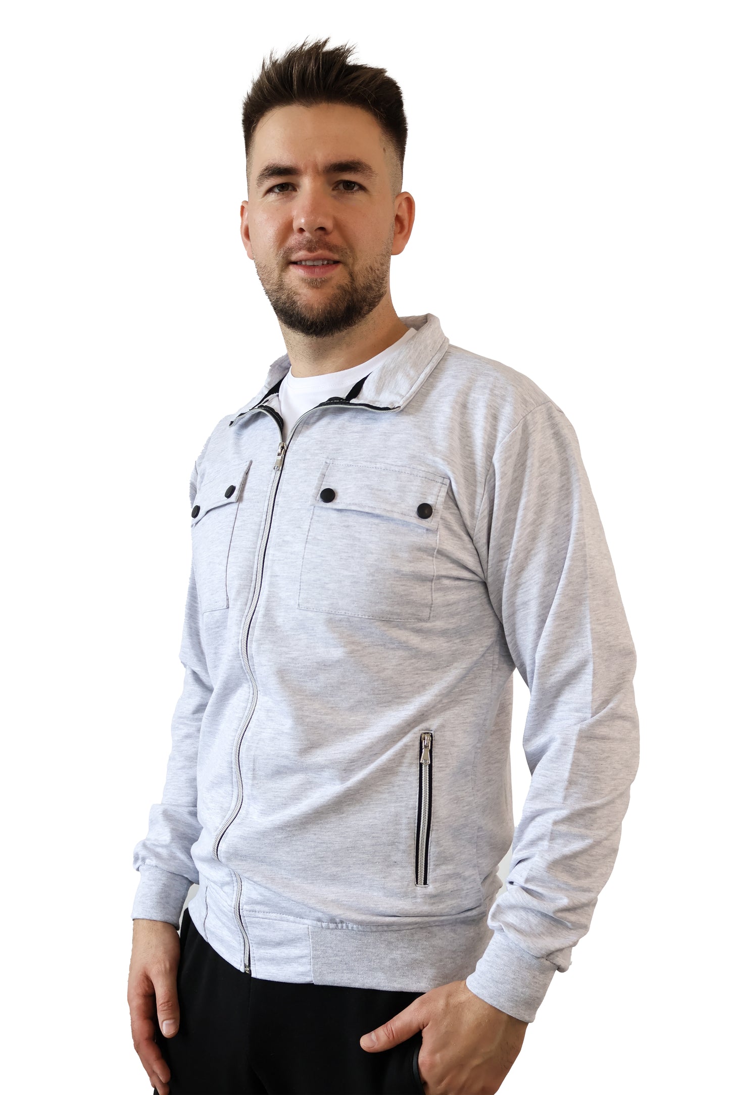 Hanorac tip jachetă smart-casual Gri