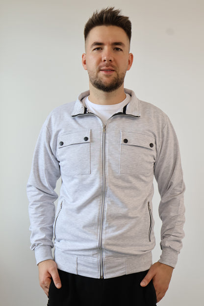 Hanorac tip jachetă smart-casual Gri