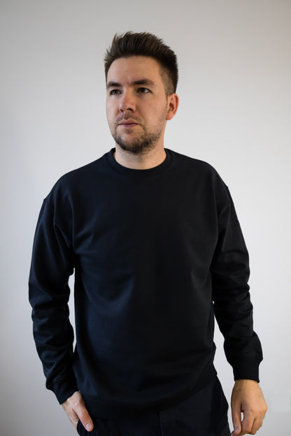 Bluză oversize (croială largă) bumbac,  unisex cu fleece 300