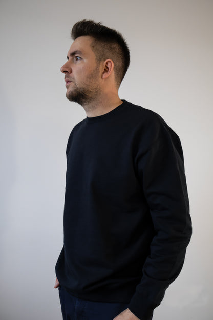 Bluză oversize (croială largă) bumbac,  unisex cu fleece 300