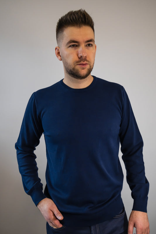 Pulover Legend guler rotund Navy