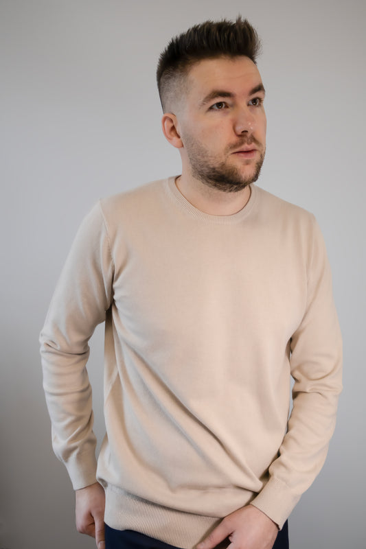 Pulover Legend guler rotund Bej