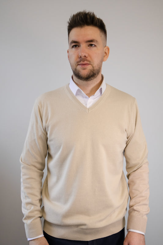 Pulover Legend guler V Bej