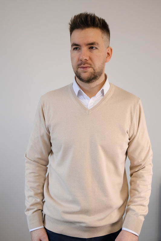 Pulover Legend guler V Bej