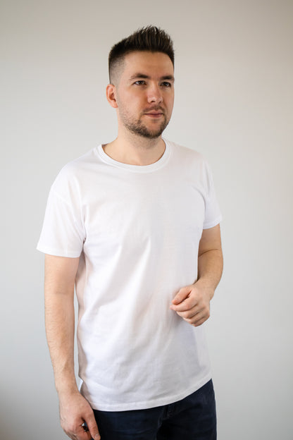Tricou unisex White Basic
