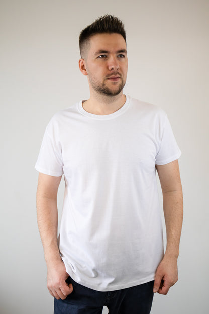 Tricou unisex White Basic