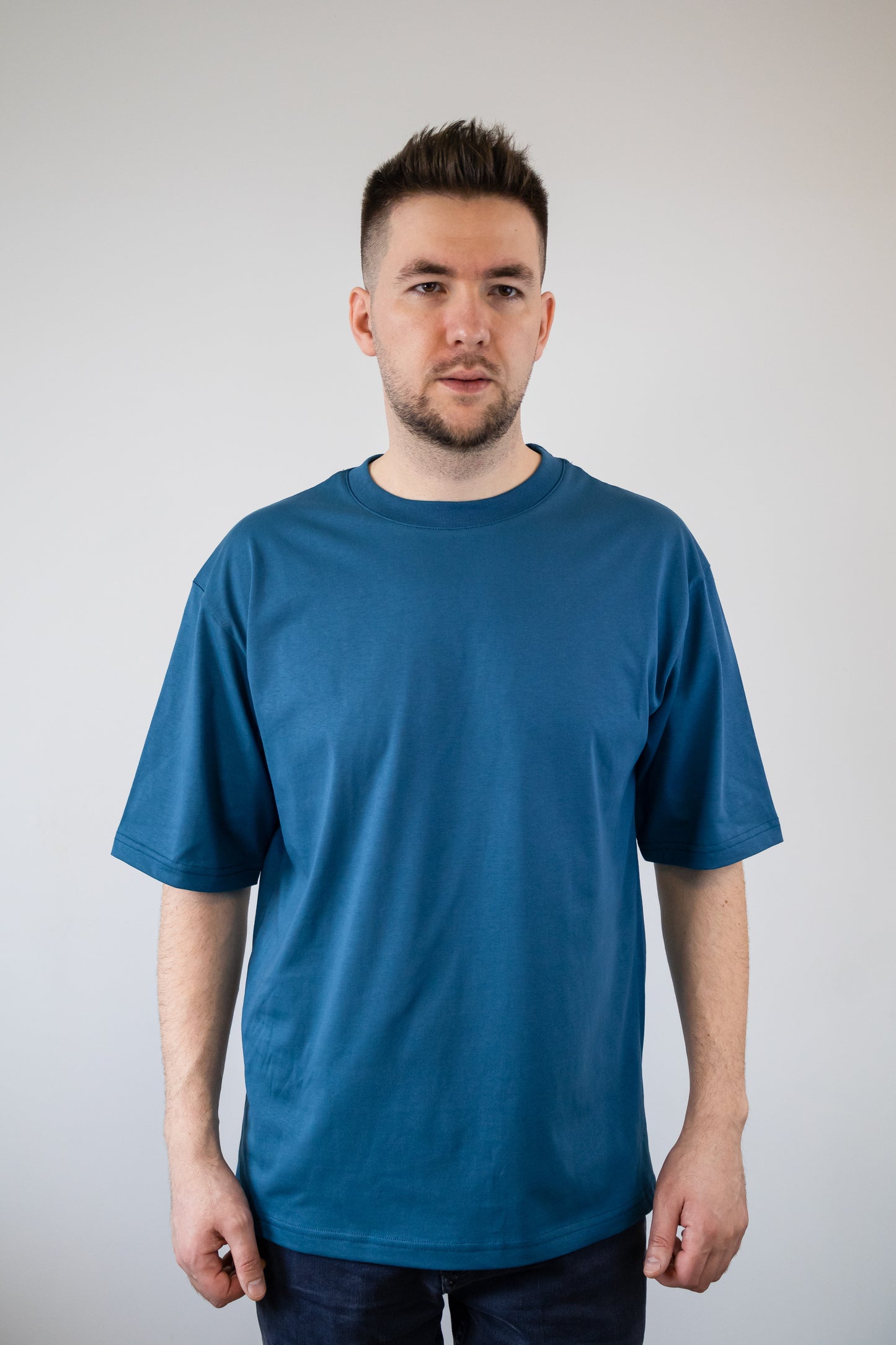 Tricou unisex oversize model Swag, Petrol