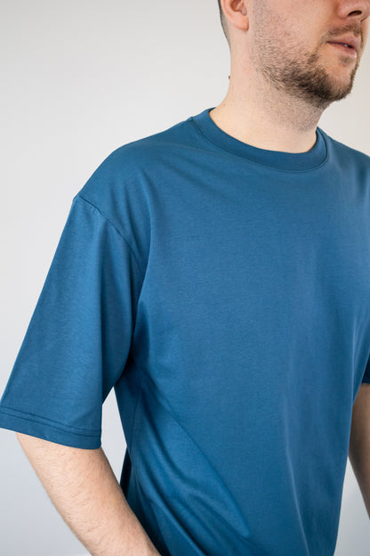 Tricou unisex oversize model Swag, Petrol