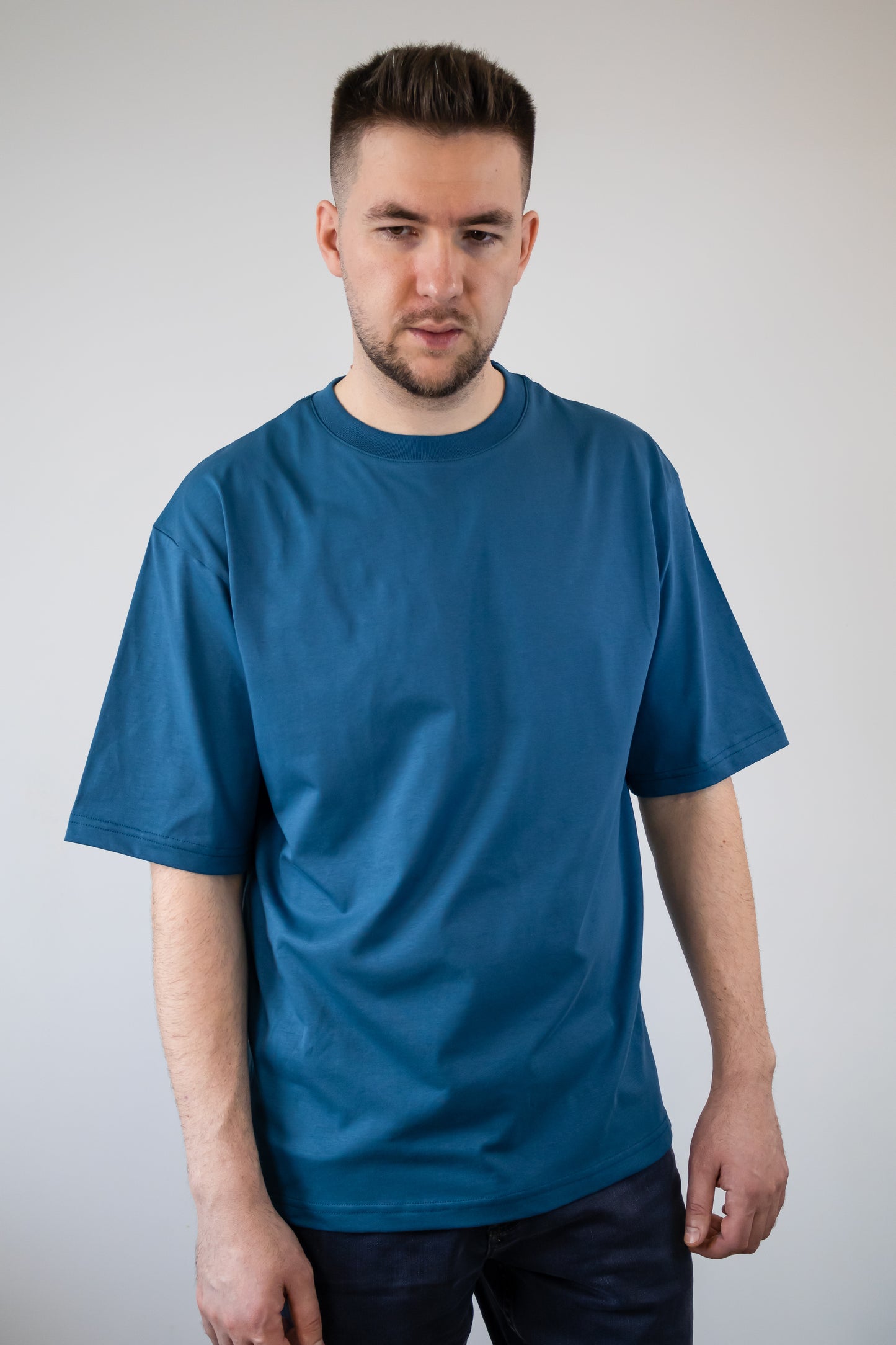 Tricou unisex oversize model Swag, Petrol