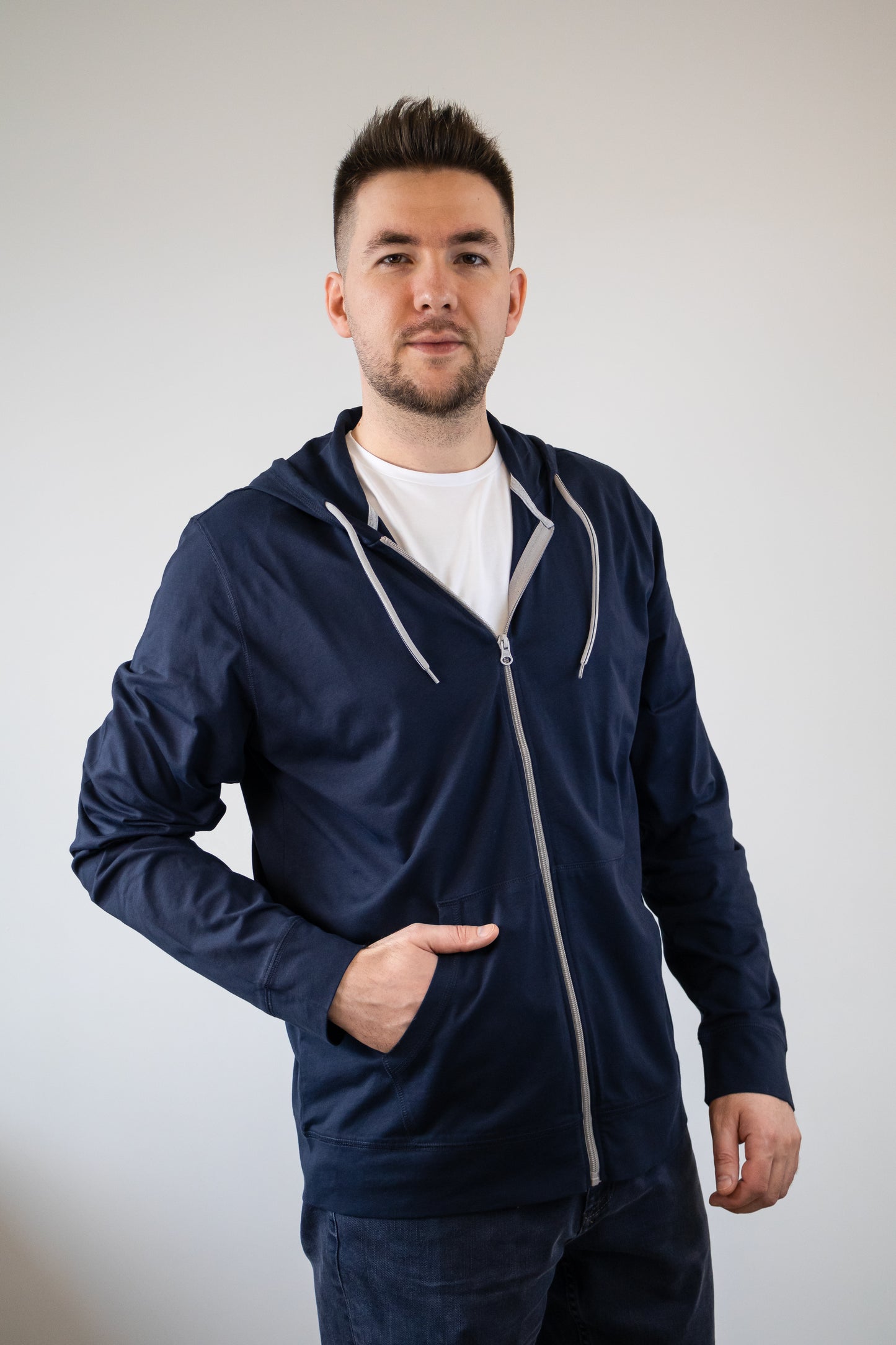 Hanorac unisex subțire primăvară-vară Navy