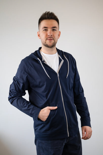 Hanorac unisex subțire primăvară-vară Navy