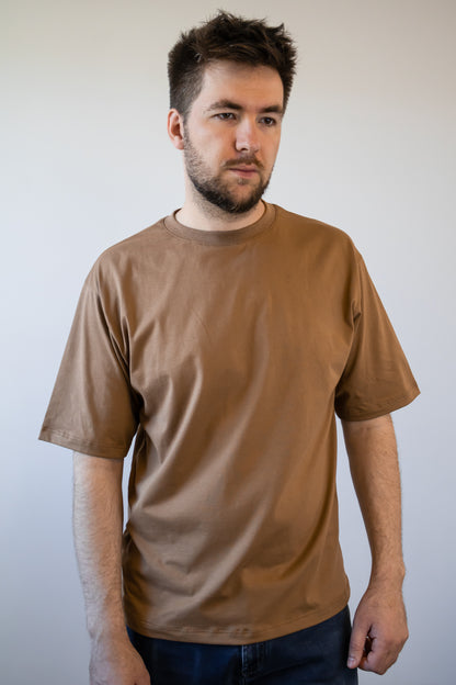Tricou unisex oversize model Swag, Tobacco