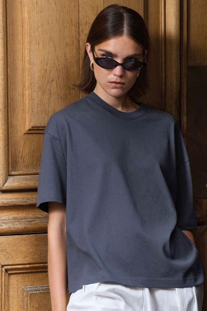 Tricou dama oversize Swag, Mouse Grey